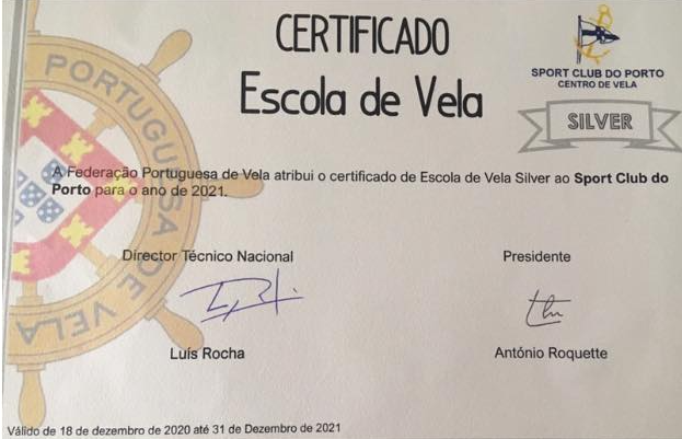 VELA – Sport distinguido com Certificado ‘Escola de Vela’